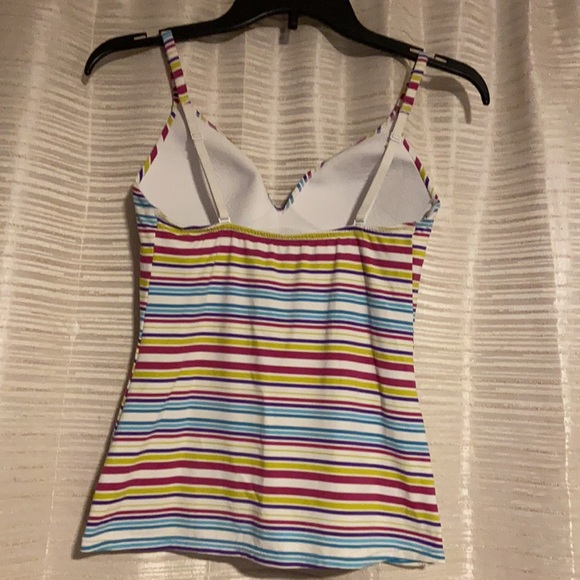 Victoria’s Secret IPEX Camisole with Bra. Size 34B. Multicolored stripes. EUC - Picture 2 of 6
